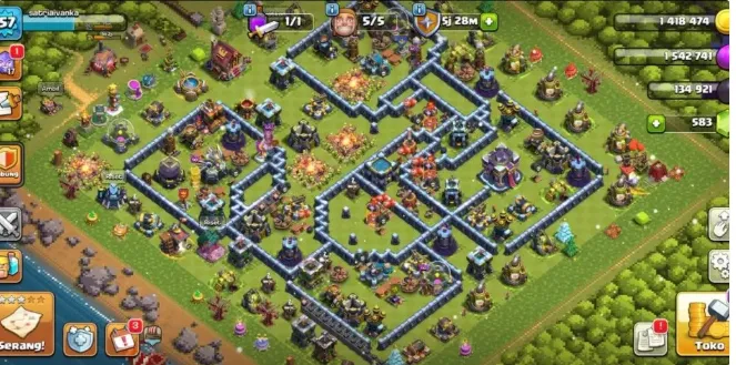 COC280 TH15 Cheap Donation BK43 AQ63 Minion Prince38 Warden40 RC25 583 Gems 5 Builders Semi Max Defenses Troops